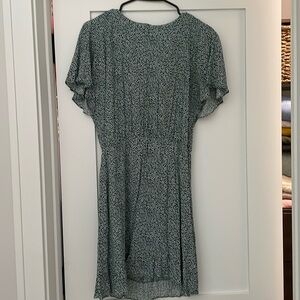 Other Stories Green Flutter Sleeve Mini Dress